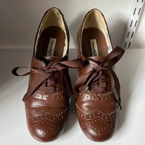 American Eagle | Brown Leather Heels | Women’s Size 7